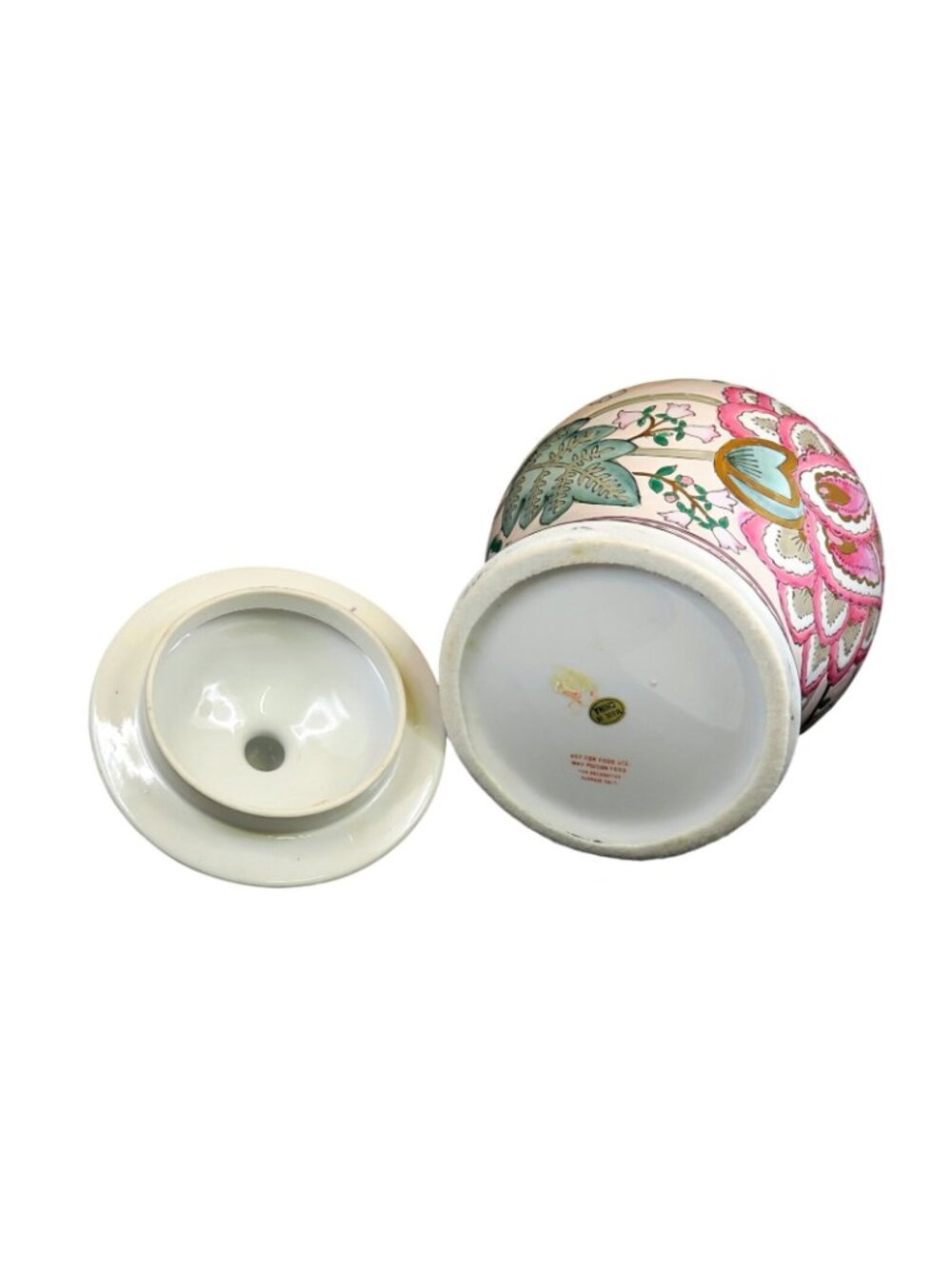JCPenney Classic Traditions Ceramic Chinoiserie Ginger Jar Vintage 1980s - Picture 4 of 4